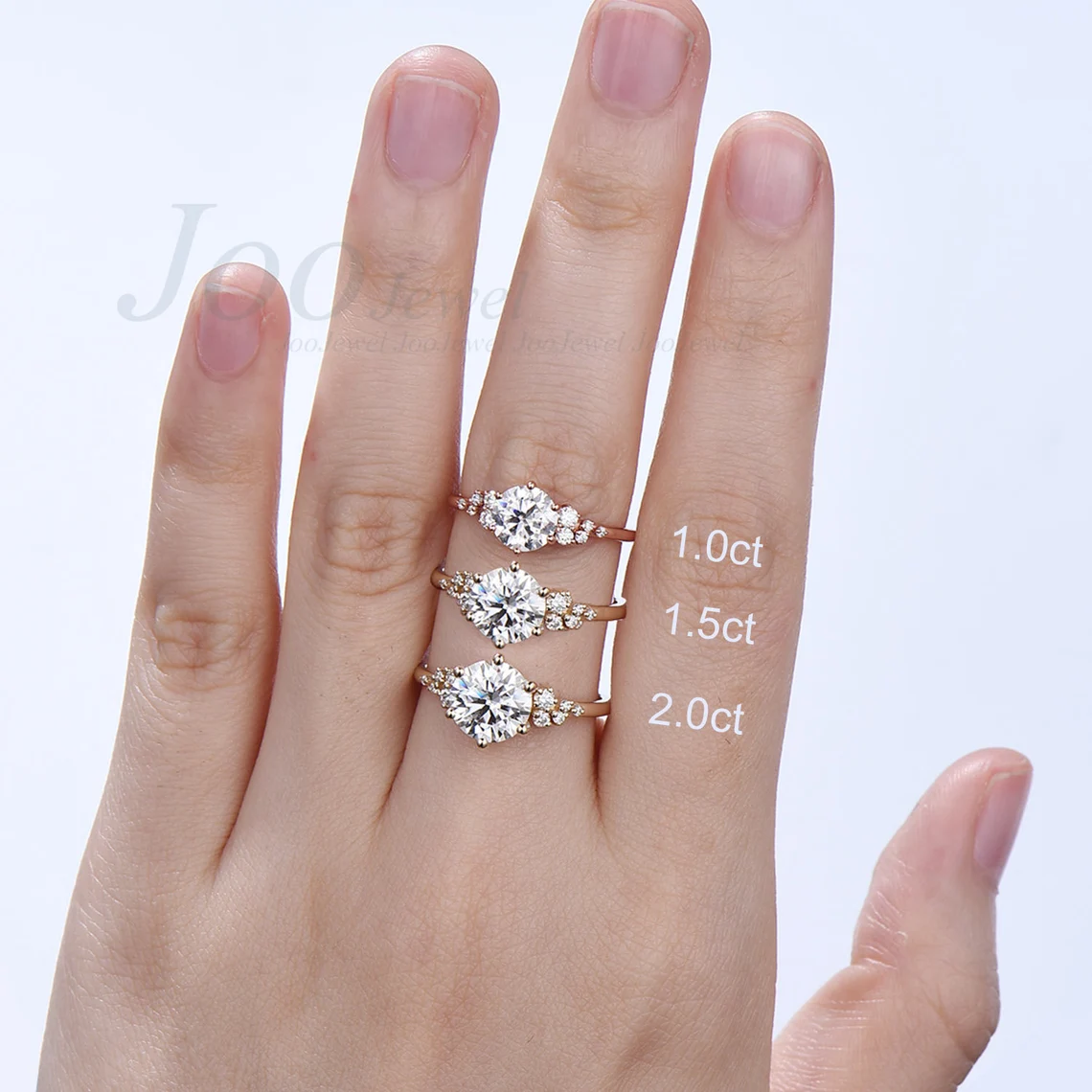 0.5ct Round Moissanite Engagement Ring Unique Snowdrift Diamond Ring Moissanite Promise Ring Bridal Proposal Rings Personalized Gift for Her