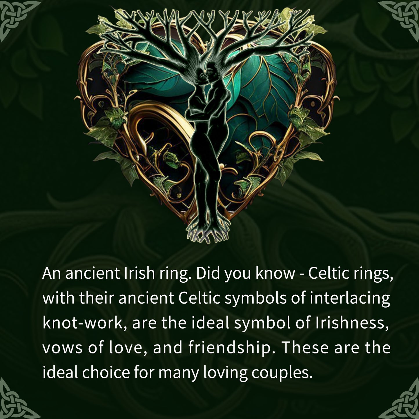Emerald Ring Set Sterling Silver Antique Green Gemstone Ring Pear Engagement Ring Set Celtic Wedding Band May Birthstone Jewelry Bridal Ring