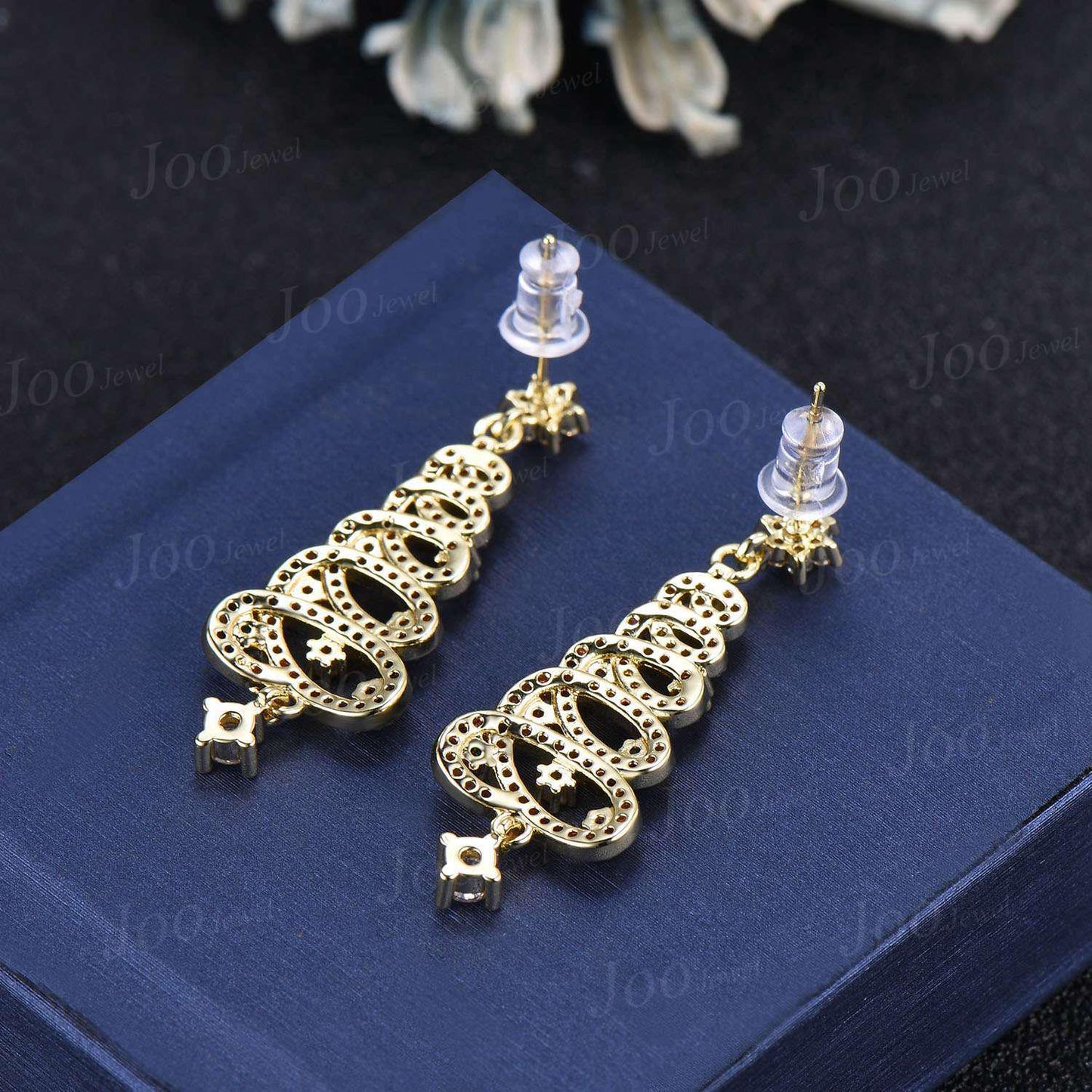 1 Pair Christmas Tree Earrings 10K/14K/18K Solid Gold Ruby Emerald Earrings Unique Luxury Holiday Earrings Christmas Jewelry Gift for Family