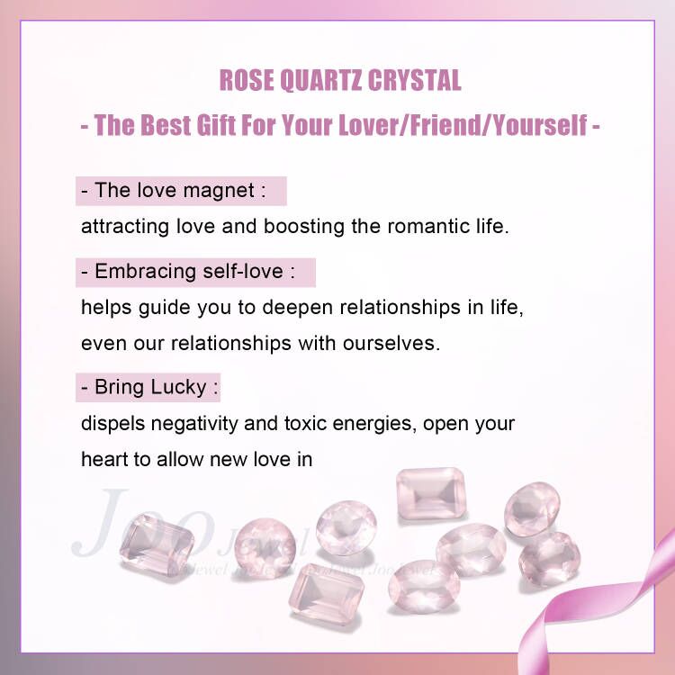 Long Hexagon Cut Natural Rose Quartz Stone Necklace Sterling Silver Healing Crystal Pendant Pink Gemstone Jewelry Birthday Gifts For Women