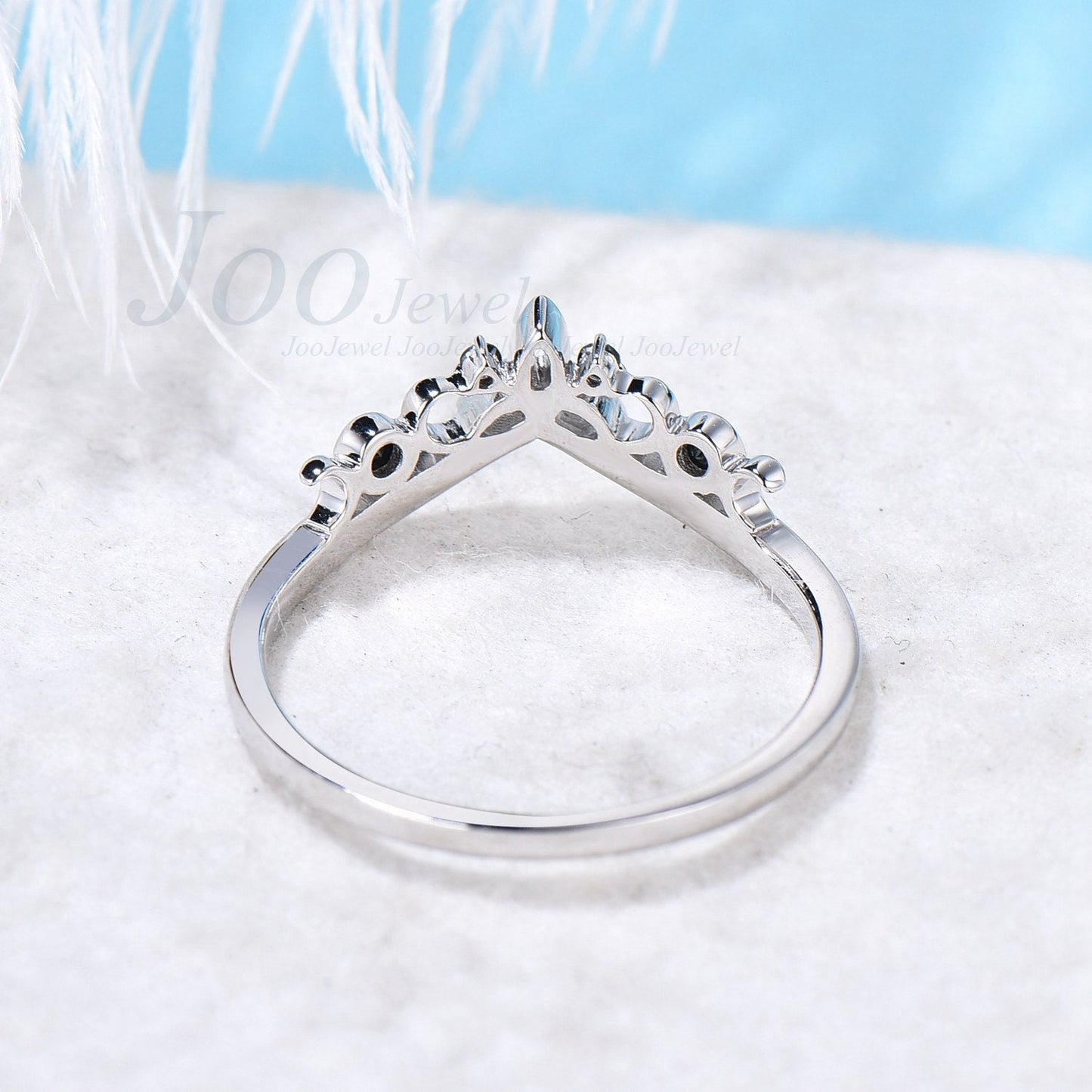 Real Black Diamond Wedding Band Nesting Band Celtic Trinity Knot Band Chevron Norse Viking Jewelry Silver Gold Unique Matching Stacking Band