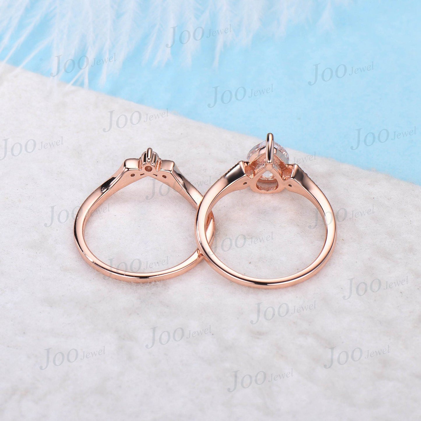 1.25ct Pear Shaped Natural Lapis Lazuli Solitaire Ring Set 14K Rose Gold Blue Sapphire Milgrain Wedding Ring Blue Lapis Jewelry Antique Gift