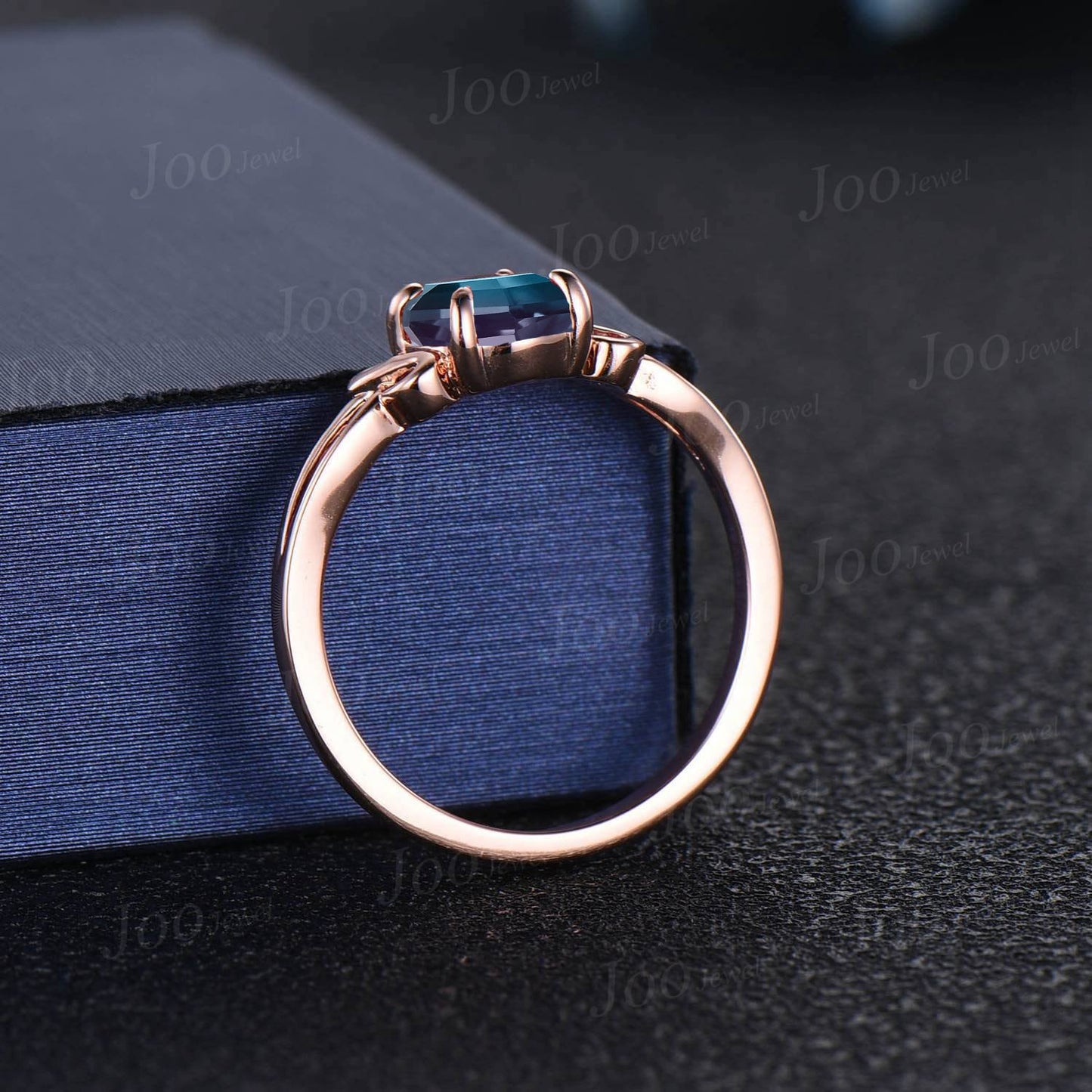 Infinity Twist Color-Change Alexandrite Amethyst Endless Love Wedding Ring 1.5ct Oval Cut Alexandrite Engagement Ring Handmade Proposal Gift