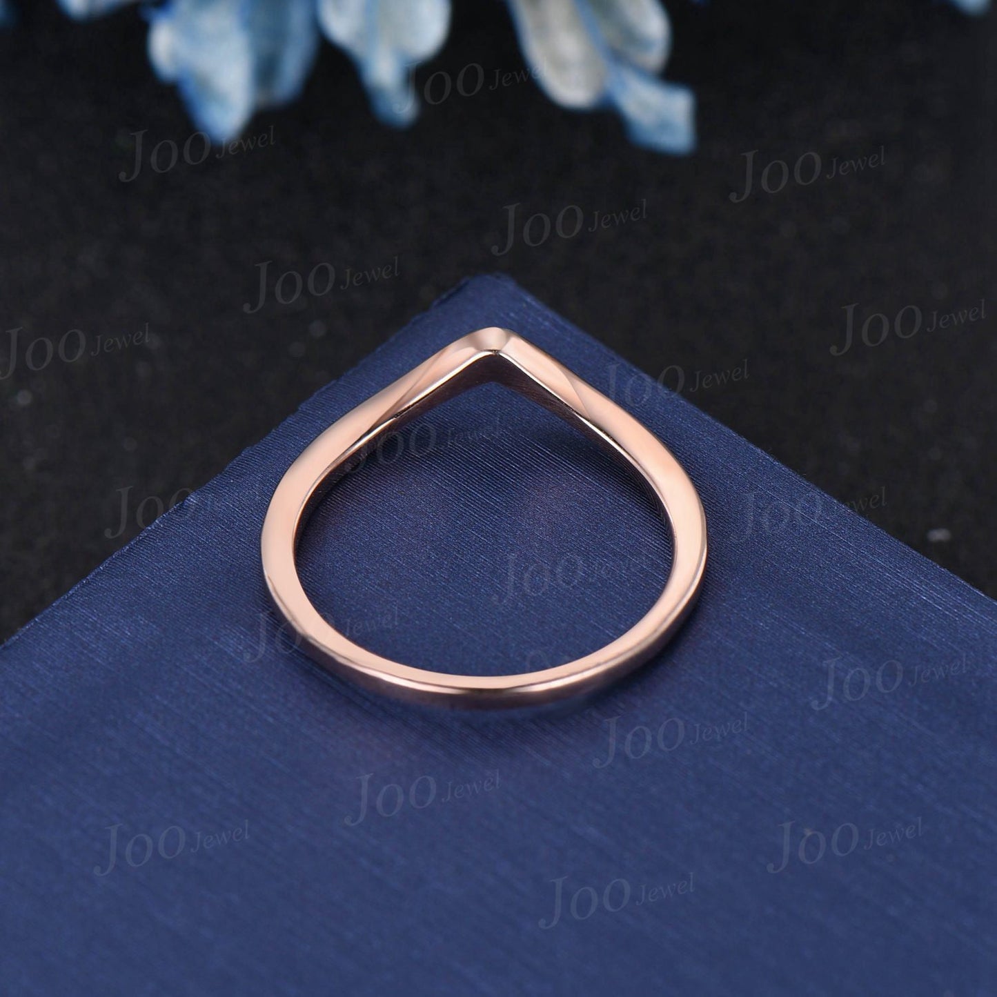 14K Solid Gold Plain Band Stacking Ring|Simple Curved Wedding Band|Chevron Contour Ring Women | V Shaped Basic Nesting Band Anniversary Gift