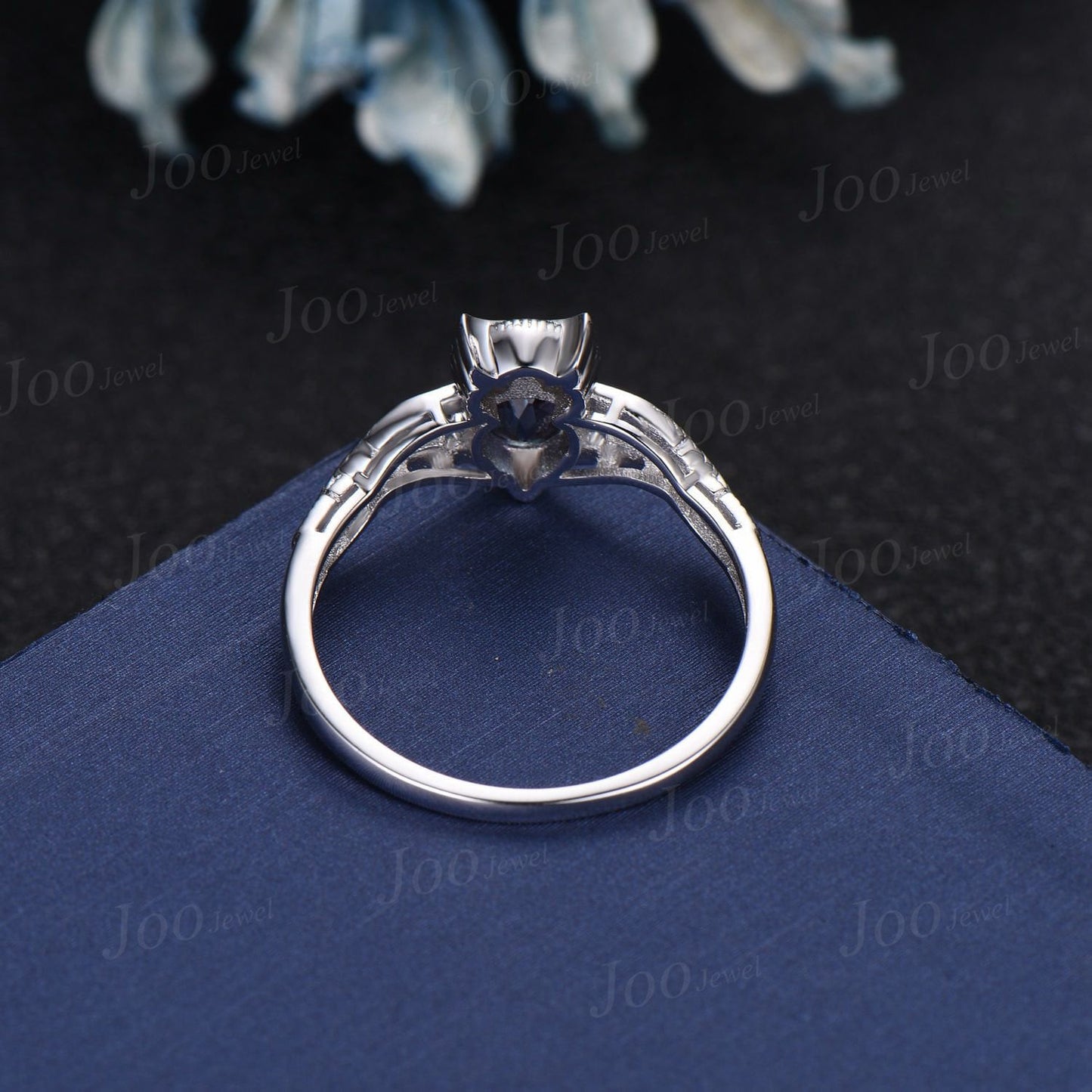 Unique Branch Twig Vine Owl Engagement Ring Round Color-Change Alexandrite Wedding Ring Cute Owl Antique Nature Inspired Alexandrite Jewelry