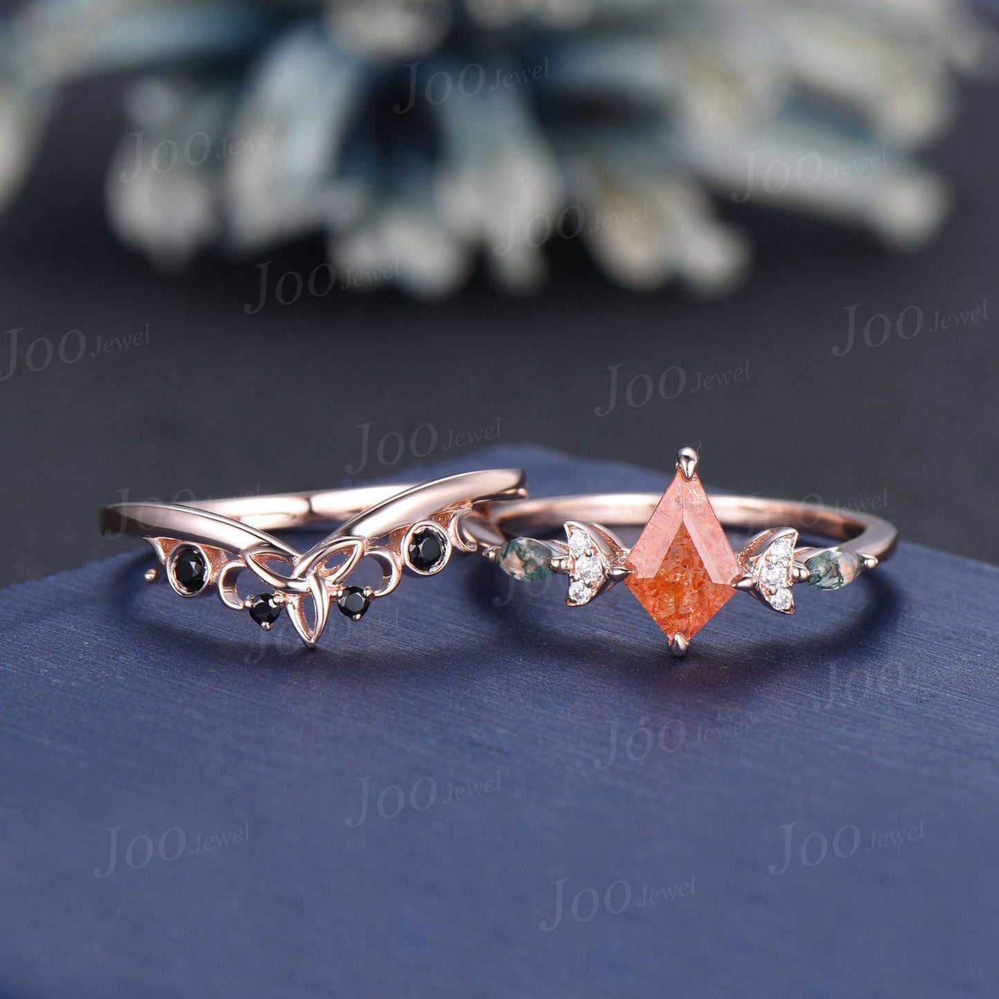 Sterling Silver Kite Cut Nature Sunstone Ring Genuine Sunstone Engagement Ring Orange Gemstone Jewelry Unique Birthday Gift for Daughter