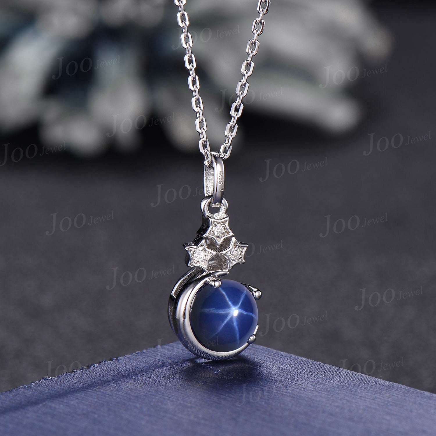 Vintage Star Sapphire Sterling Silver store Necklace