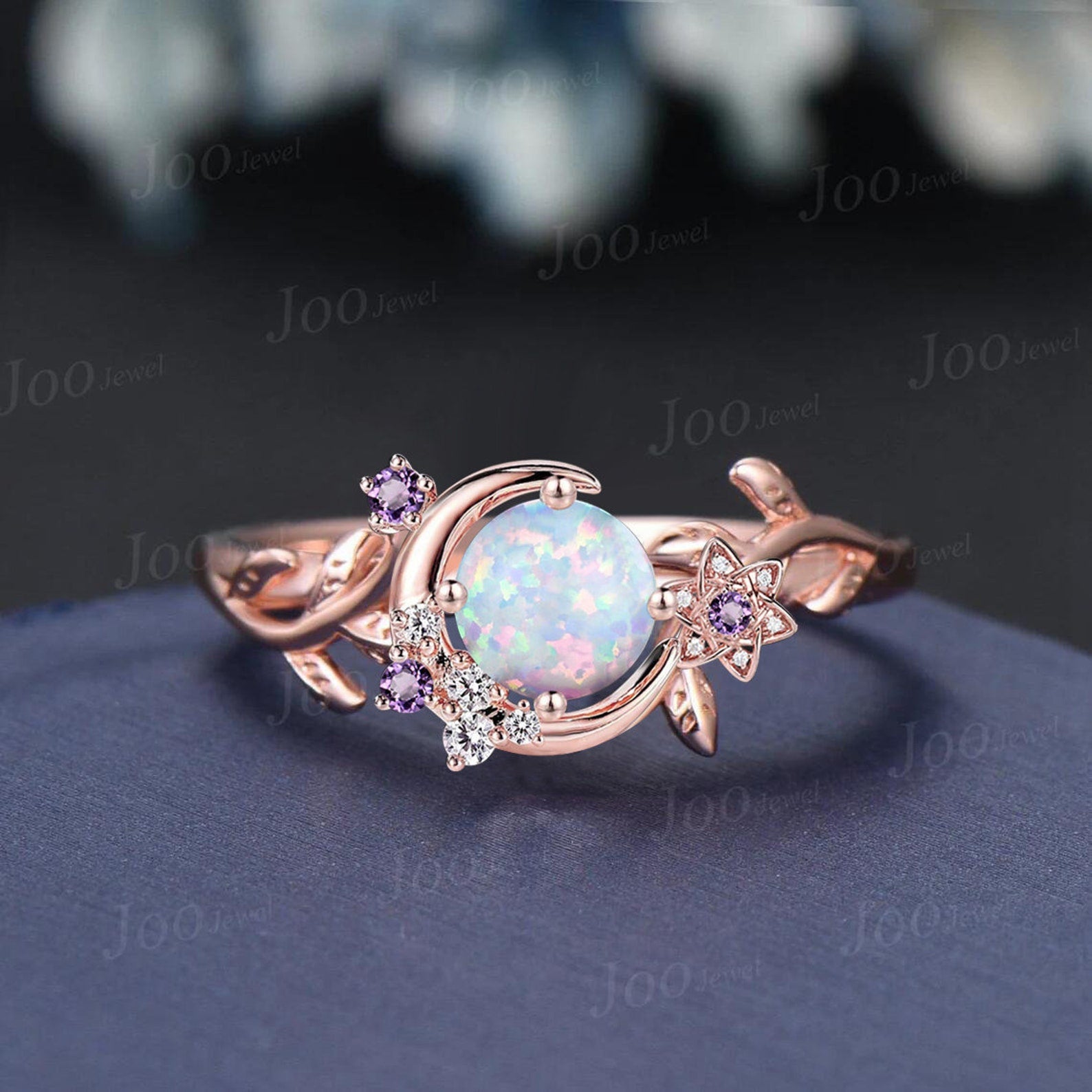 Sold ❤️ Do not buy ! Opal flower cluster 925 shops solid sterling silver ring