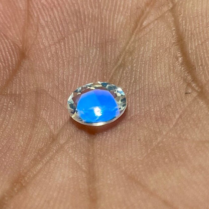 1.5ct Oval Natural Blue Moonstone Engagement Ring Vintage Color-Change Pear Alexandrite Wedding Ring June Birthstone Birthday/Promise Gifts