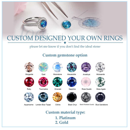 Gray Moissanite Engagement Ring Sterling Silver 1.2ct Round Grey Moissanite Pepper Diamond Cat Wedding Ring Unique Promise Rings for Women