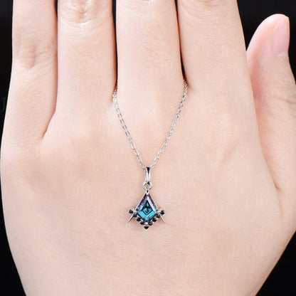 Color-Change Alexandrite Necklace Vintage Masonic Alexandrite