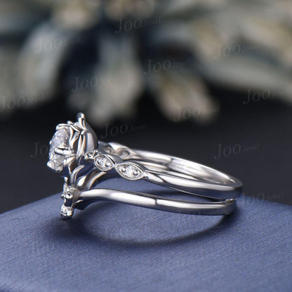 Rose Flower Bee Bridal Ring Round Cut Lab-Grown Diamond Floral Engagement Ring with IGI Certificate Unique Spring Collection Wedding Ideas