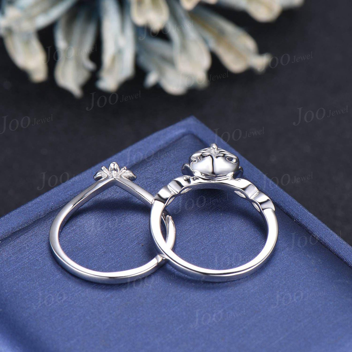 Rose Flower Bee Bridal Ring Round Cut Lab-Grown Diamond Floral Engagement Ring with IGI Certificate Unique Spring Collection Wedding Ideas