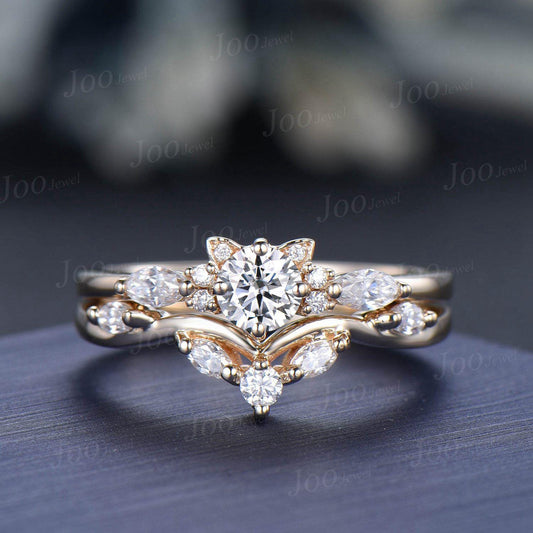 4mm Brilliant Diamond Dainty Engagement Ring 14K Gold Round Cut Lab Grown Diamond Cat Wedding Ring for Her Unique Proposal/Anniversary Rings