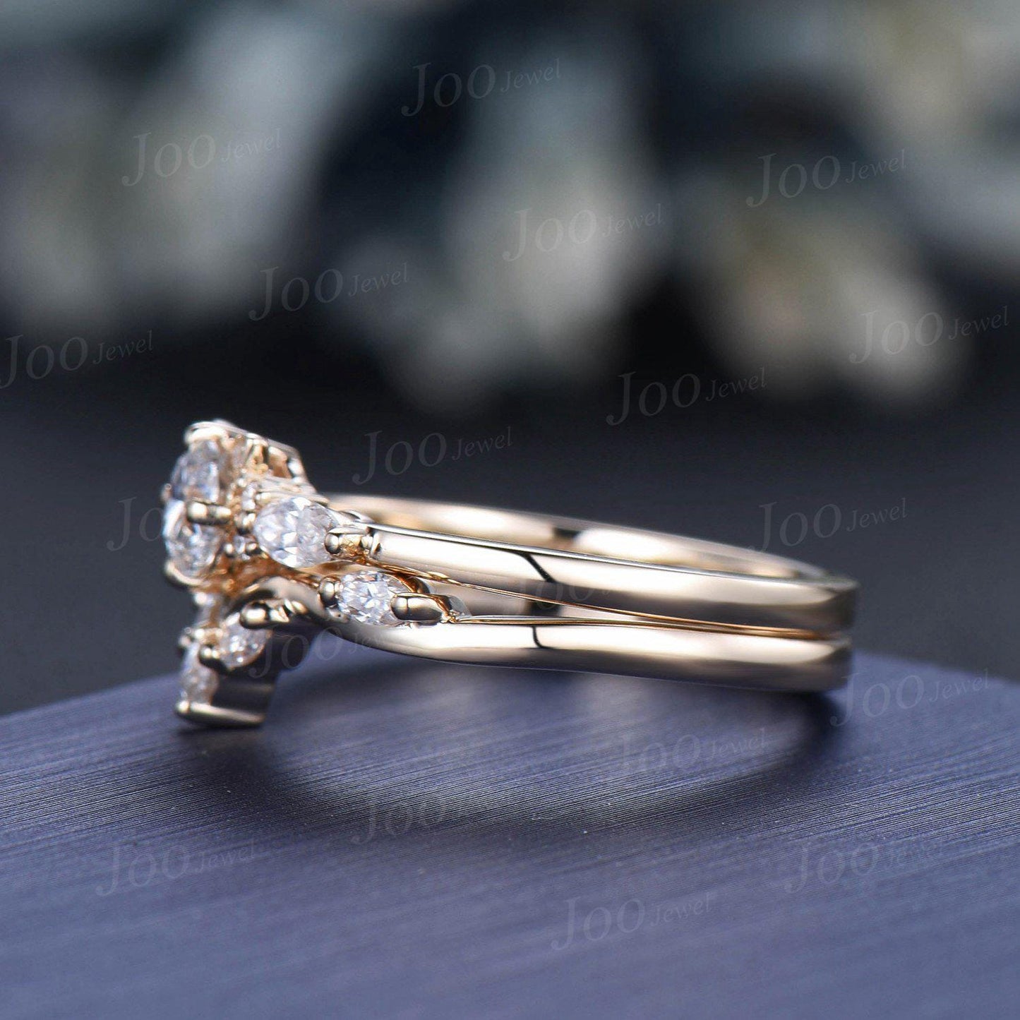 4mm Brilliant Diamond Dainty Engagement Ring 14K Gold Round Cut Lab Grown Diamond Cat Wedding Ring for Her Unique Proposal/Anniversary Rings