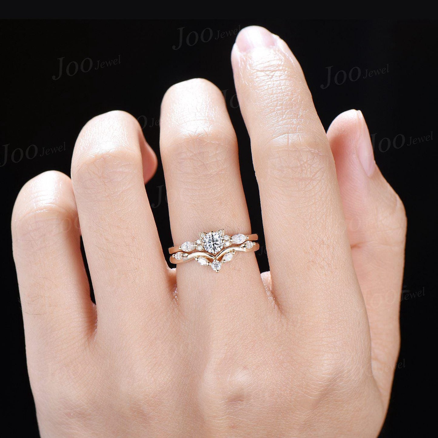 4mm Brilliant Diamond Dainty Engagement Ring 14K Gold Round Cut Lab Grown Diamond Cat Wedding Ring for Her Unique Proposal/Anniversary Rings