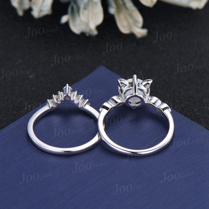 Vintage Round Cut Opal Moissanite Cat Promise Ring Peekaboo Kitten Cat Wedding Ring Unique Custom Personalized Birthday Gifts for Cat Lover