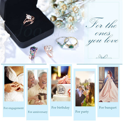 Nature Inspired Halo Moss Agate Ring Pear Wedding Ring 14K Rose Gold Twig Vine Cluster Moissanite Diamond Ring Unique Anniversary Gift Women