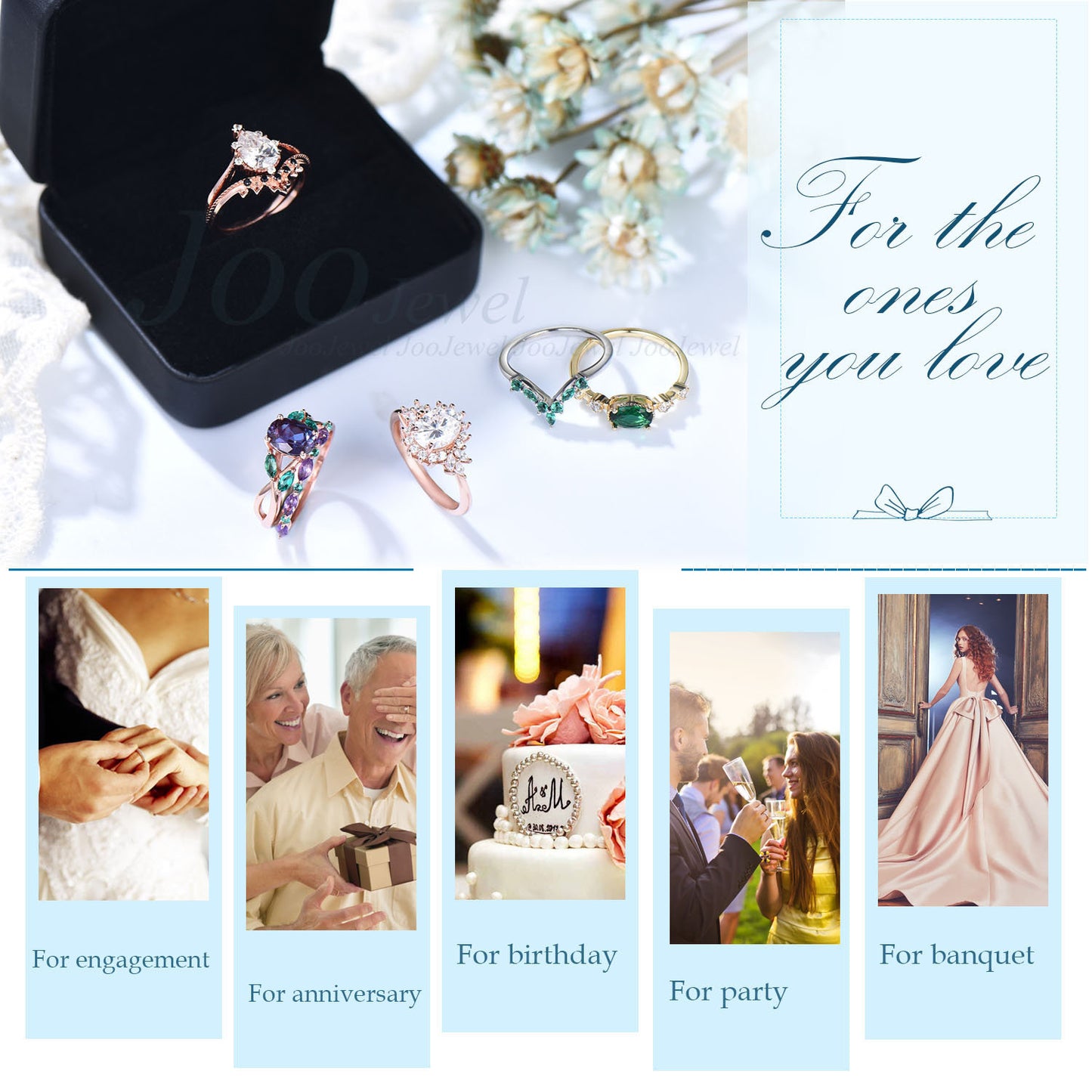 Pear Shaped Blue Goldstone Ring Vintage Blue Sandstone Engagement Ring Set 14k Rose Gold Marquise Cut Moissanite Wedding Ring Set For Women
