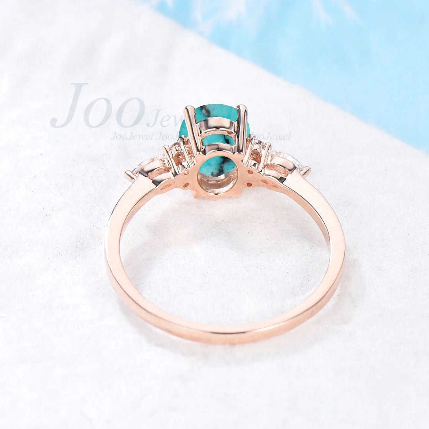 Oval Turquoise Engagement Ring Women Boho Style Sterling Silver Antique Turquoise Ring December Birthstone Ring Turquoise Gemstone Jewelry